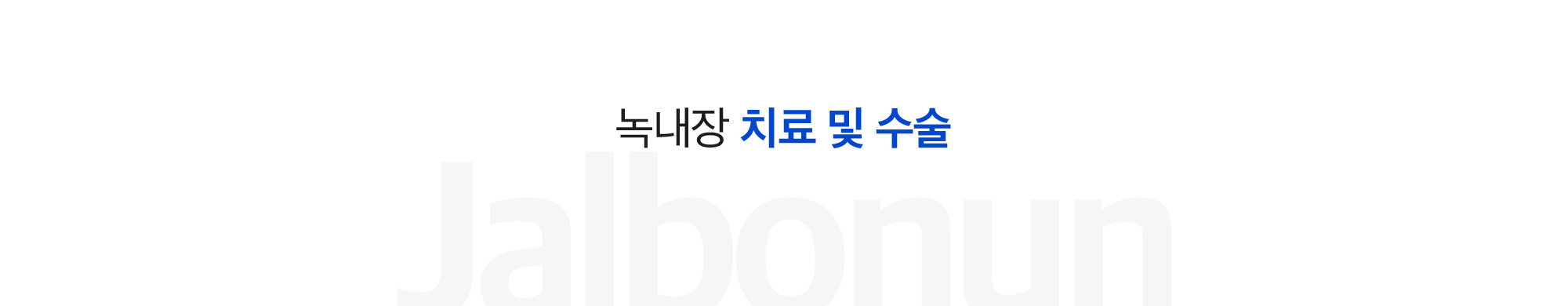 녹내장 치료 및 수술